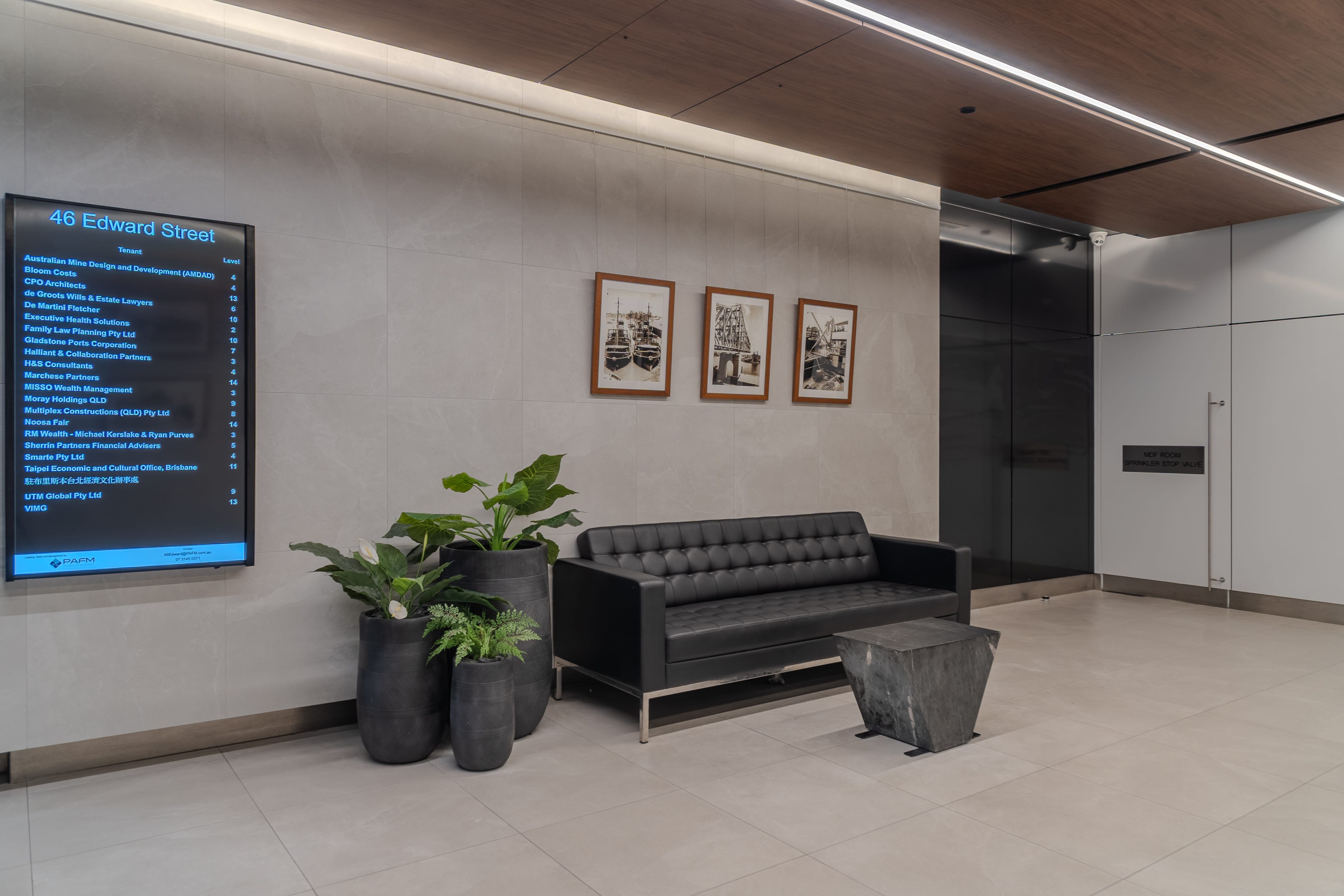 46 Edward Street ground floor lobby