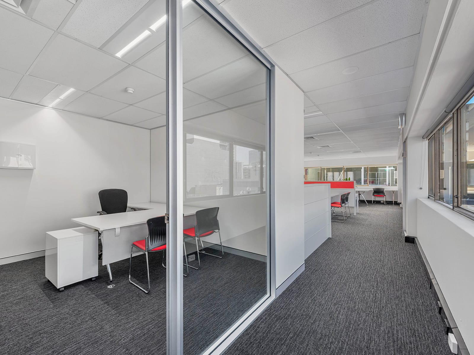 Glass partitioned offices in Level 4, Suite 4